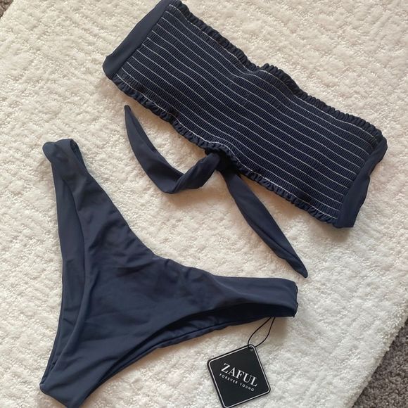 Zaful Other - NWT! Smocked Bandeau Bikini